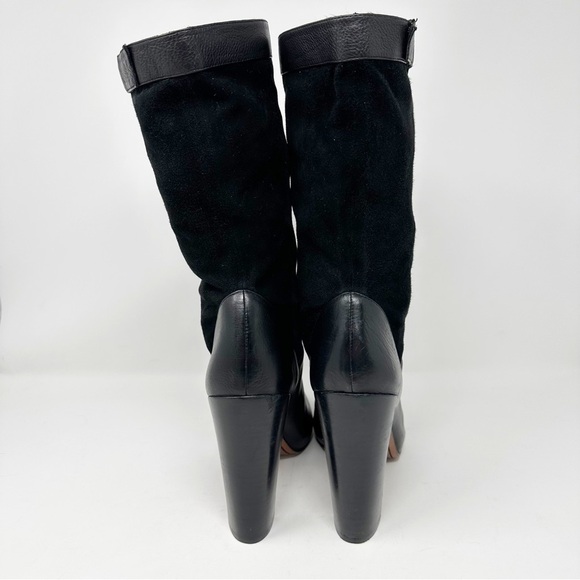 Rachel Zoe Leather Claudia Slouch Heeled Boots - Picture 13 of 13